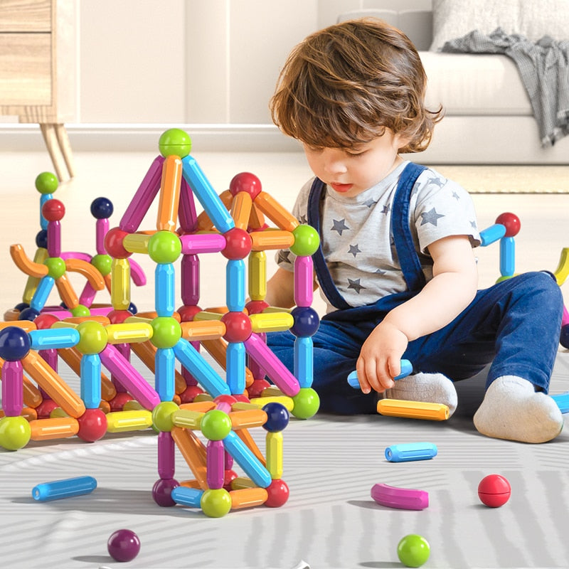 colorful magnetic construction set