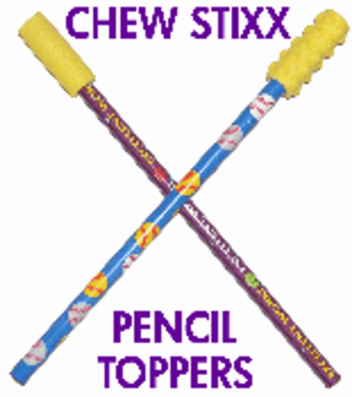 chew stixx pencil textured & smooth toppers