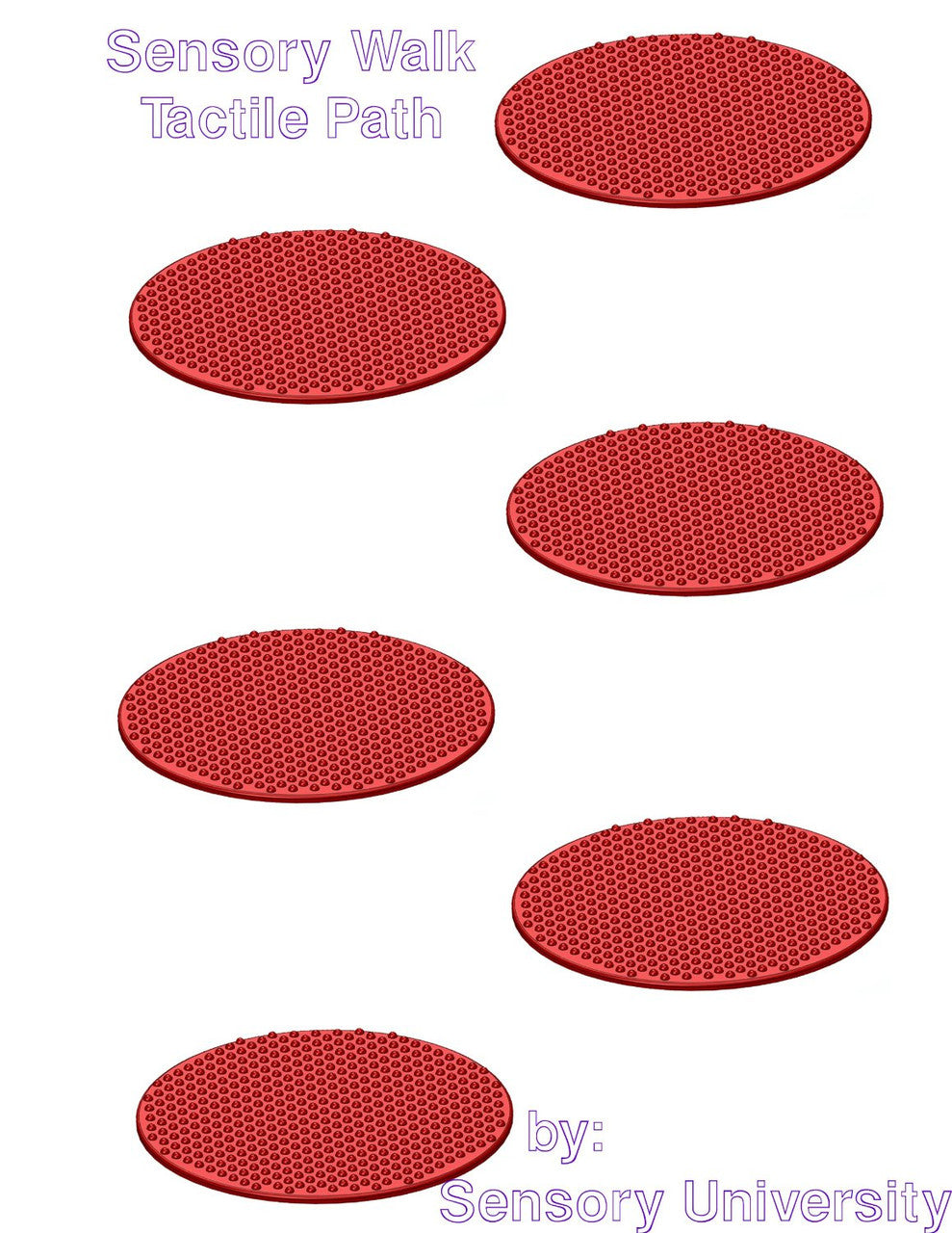 6 piece sensory walk tactile path or seat