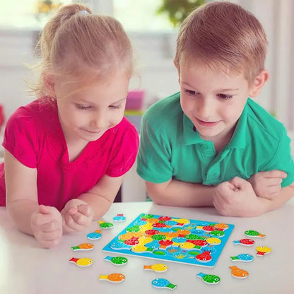 Sensory Wooden Matching Fish Board Game