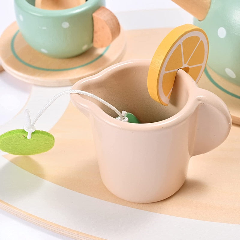 sensory wooden tea party set