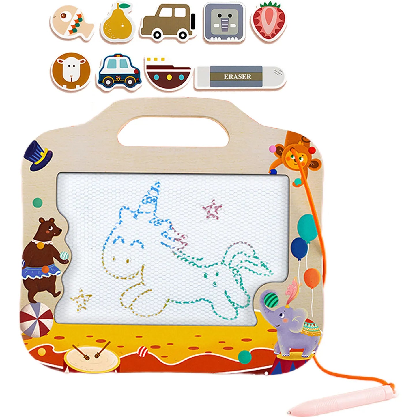 compact erasable magnetic drawing doodle board