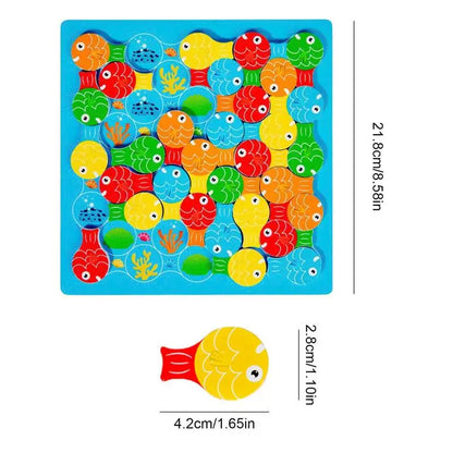 Sensory Wooden Matching Fish Board Game