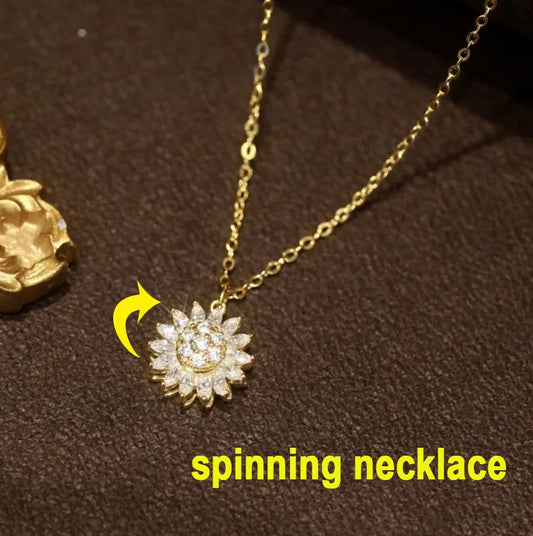 Anti-stress Rotating Sunflower Necklace