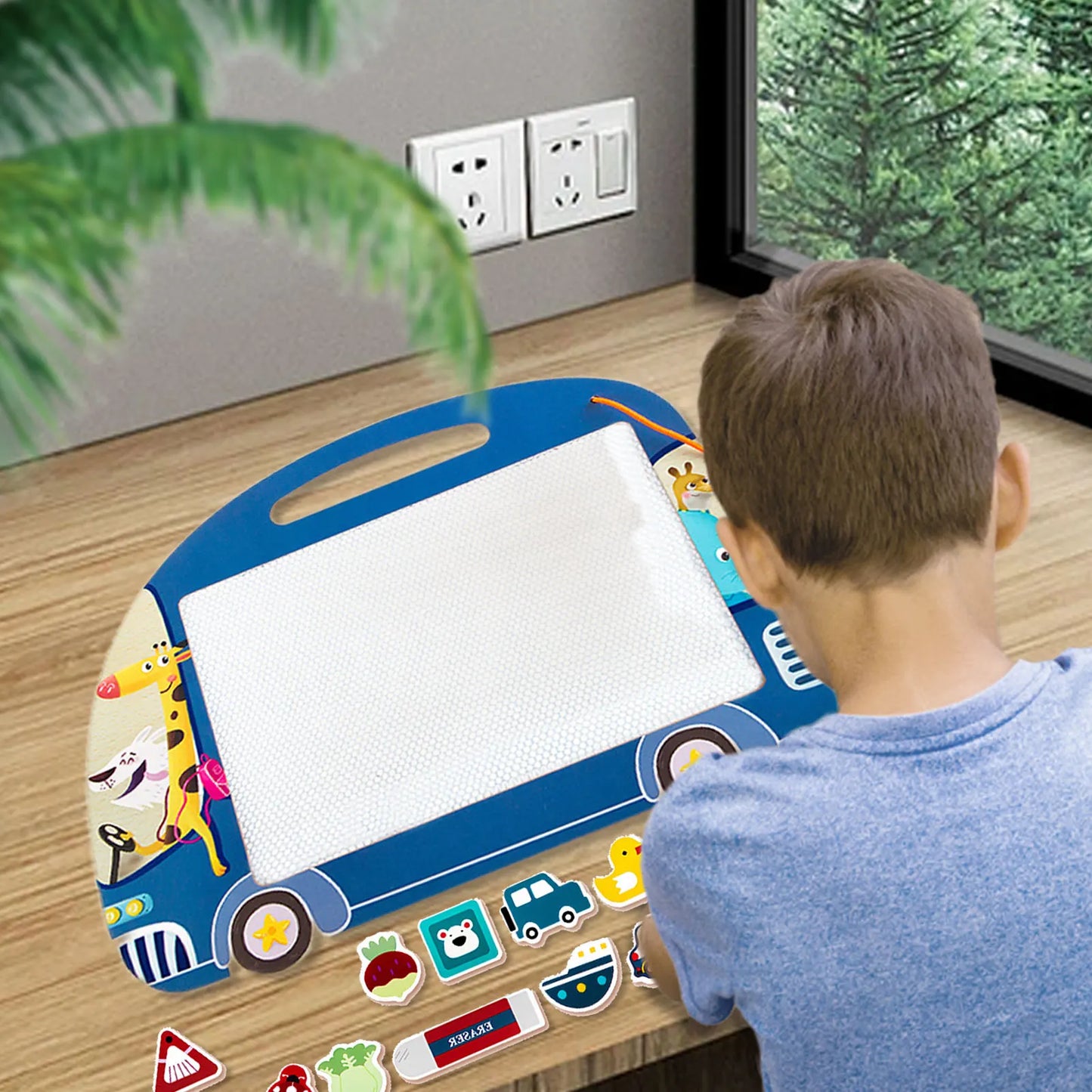 compact erasable magnetic drawing doodle board