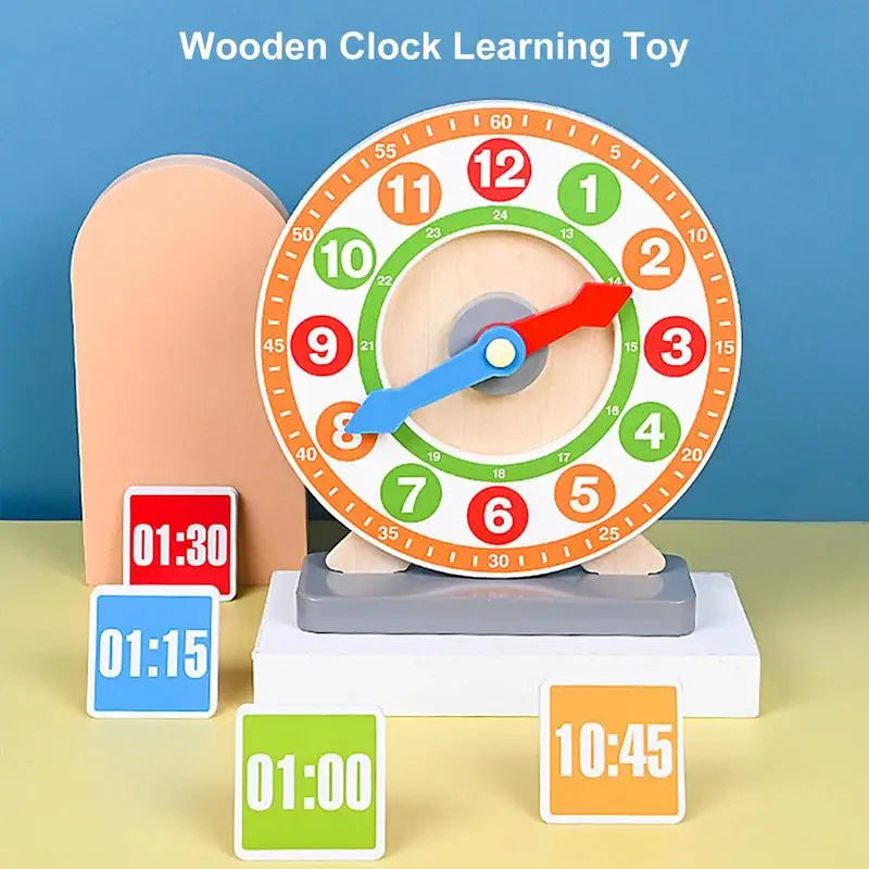 wooden visual learning clock