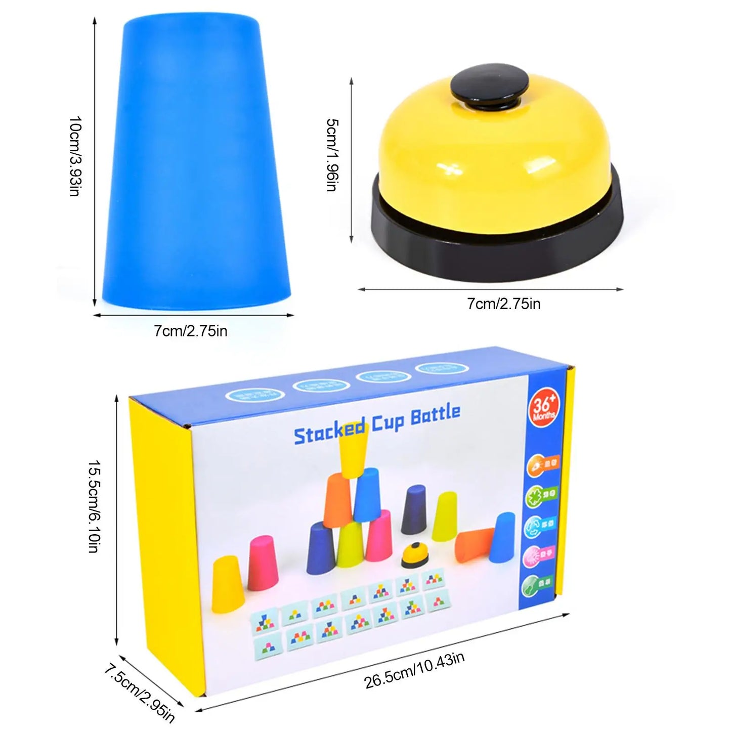 cup stacking interactive game