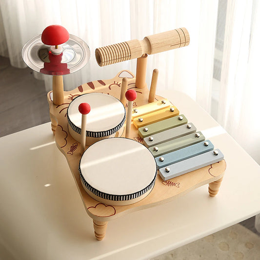 Wooden Sensory Drum Set