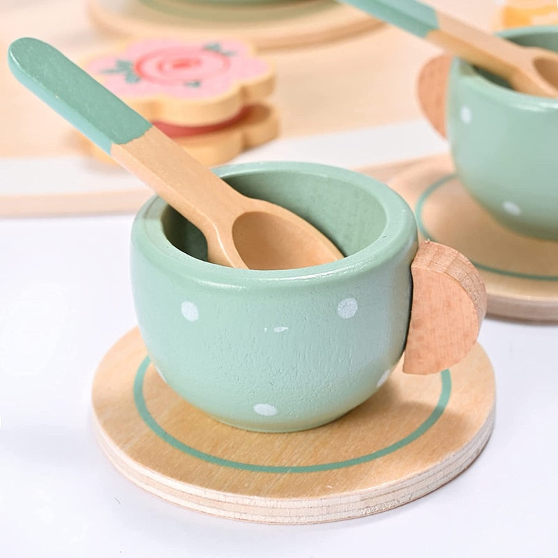 sensory wooden tea party set