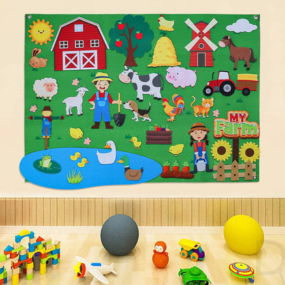 Farm Animals Felt Wall Story Busy Board