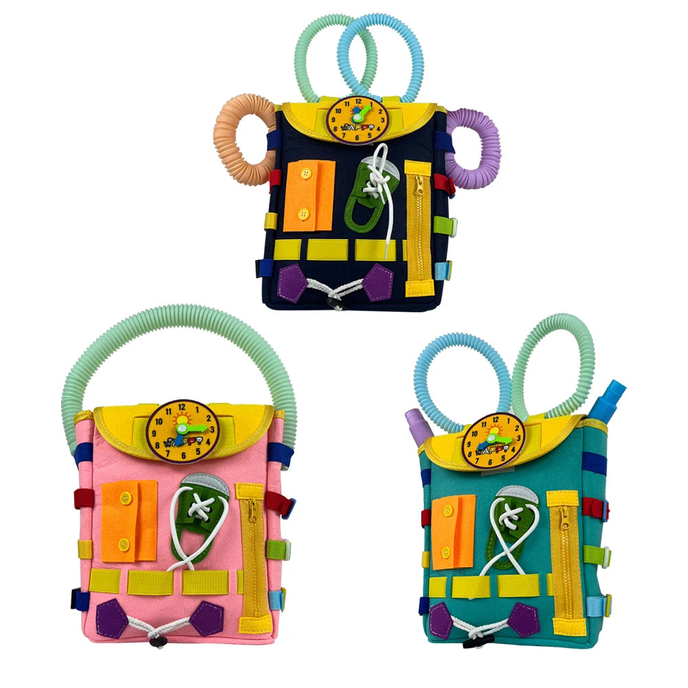 sensory fidget & busy board backpack