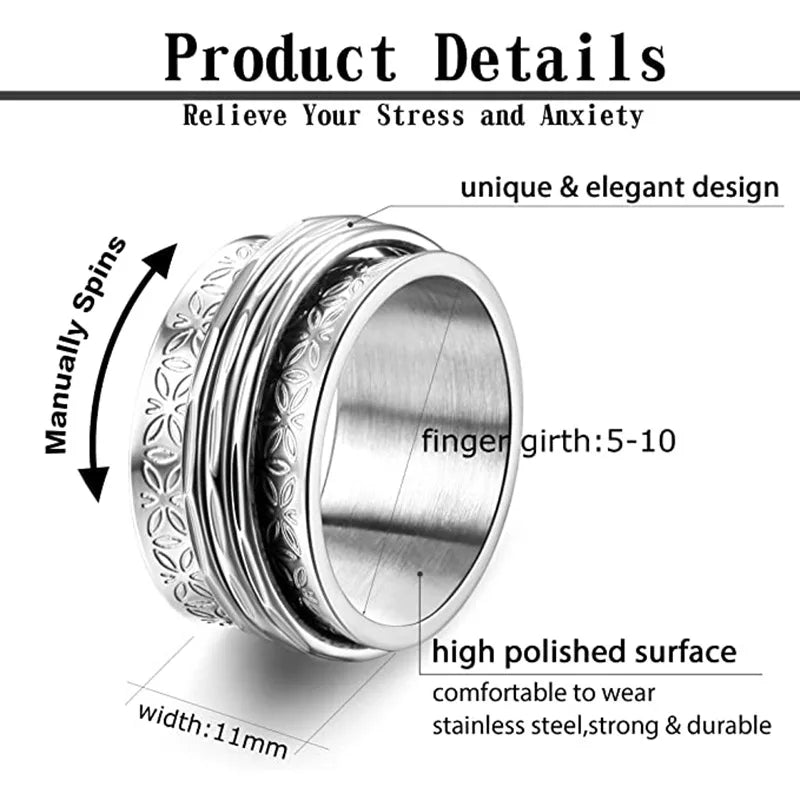 rotating anxiety relief rings