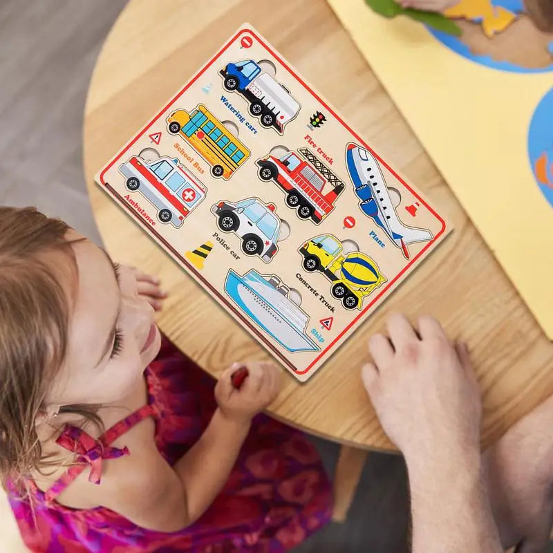 wooden magnetic puzzle board