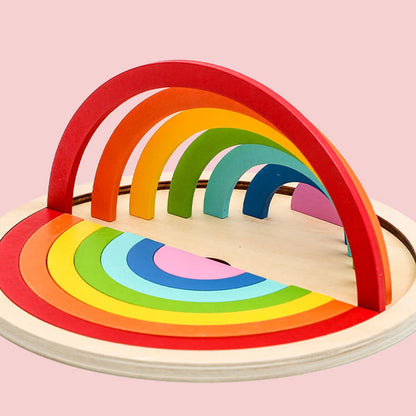 Wooden Rainbow Stacker Puzzle