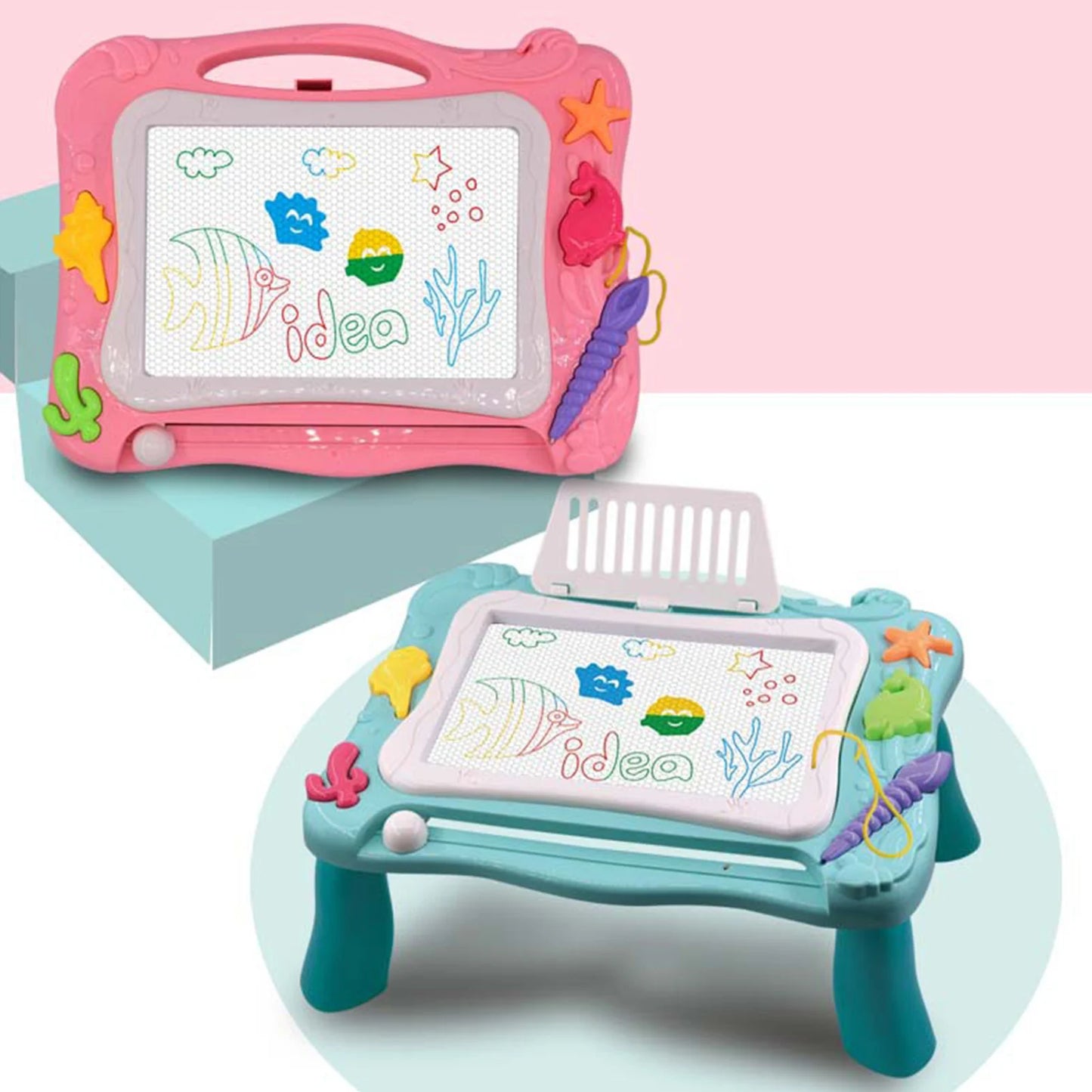 sensory magnetic drawing board with detachable legs