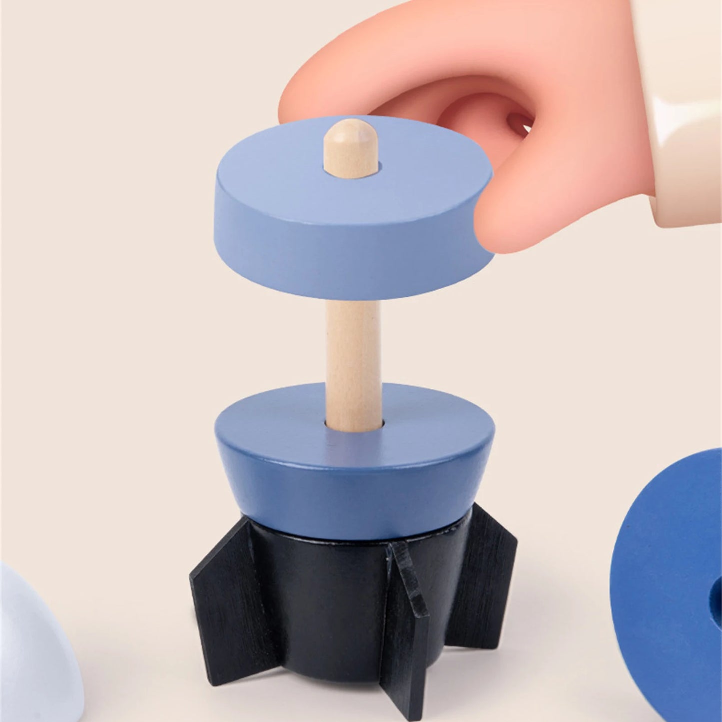 sensory rocket stacking toy