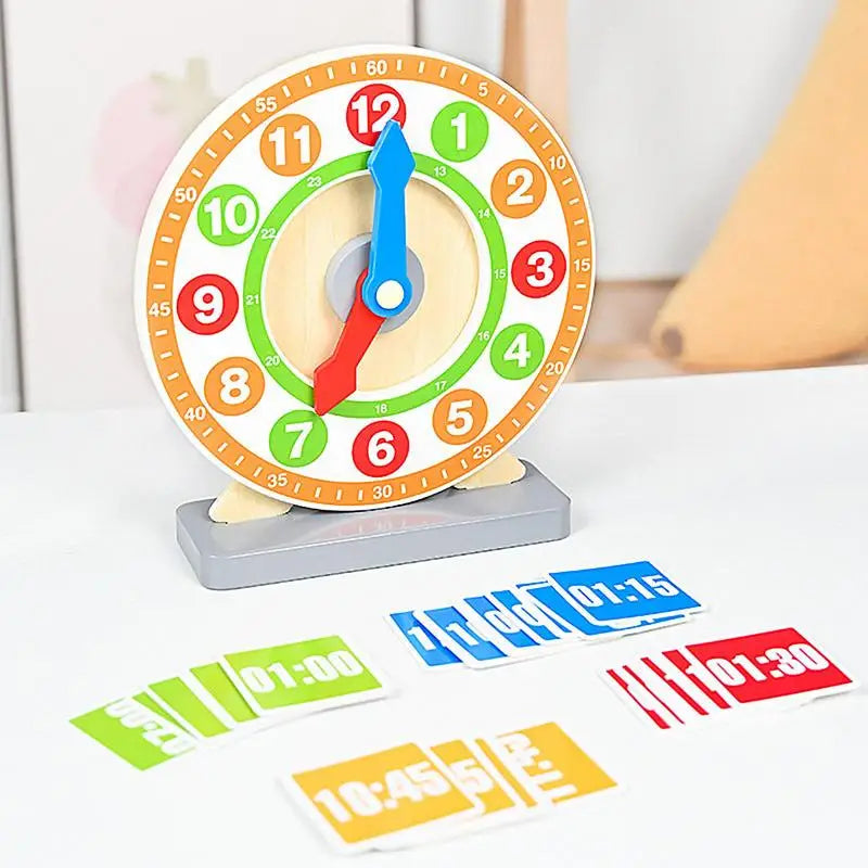 wooden visual learning clock