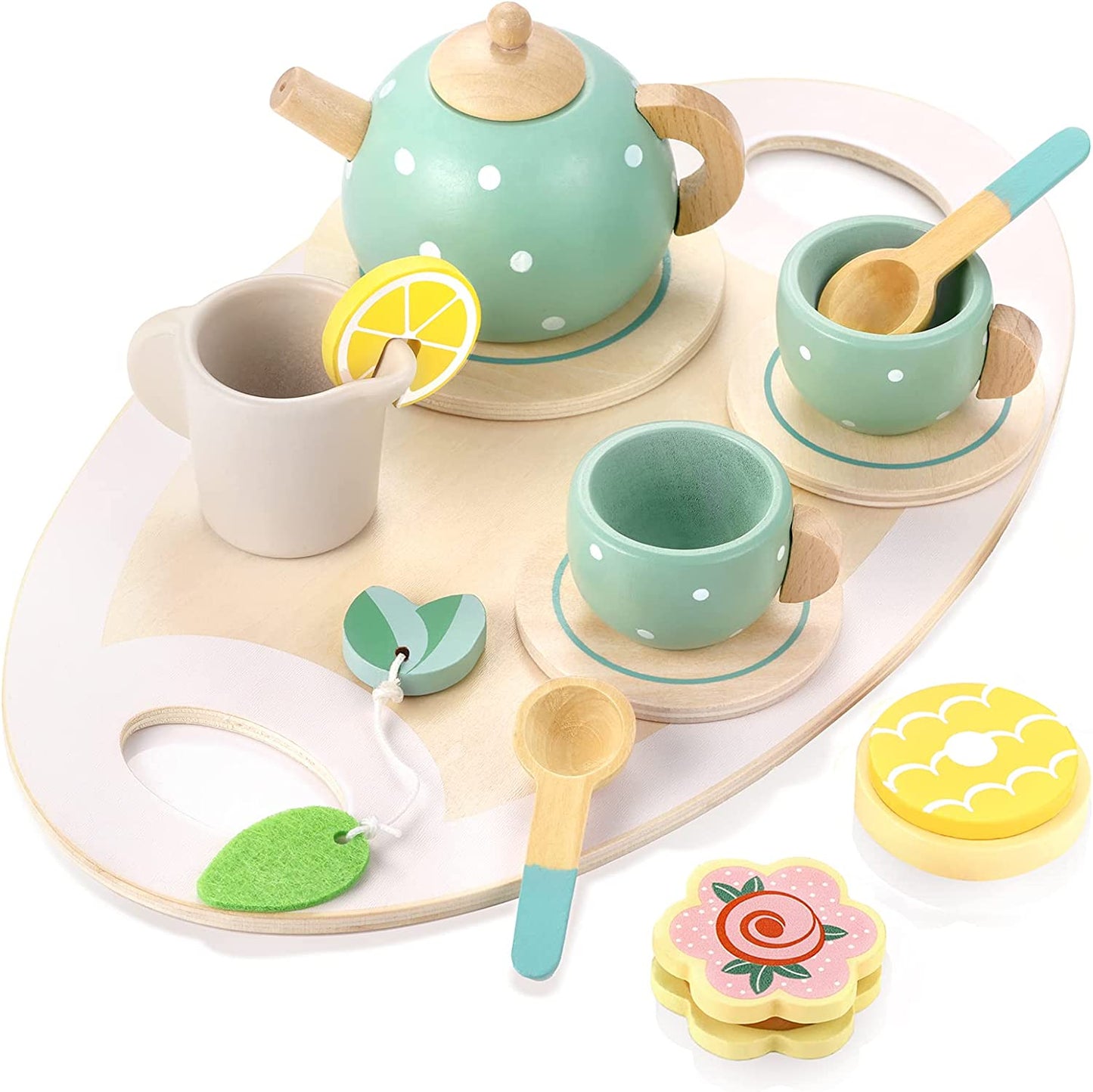 sensory wooden tea party set