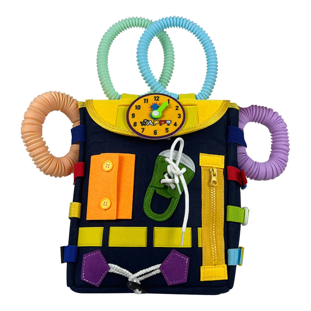 sensory fidget & busy board backpack