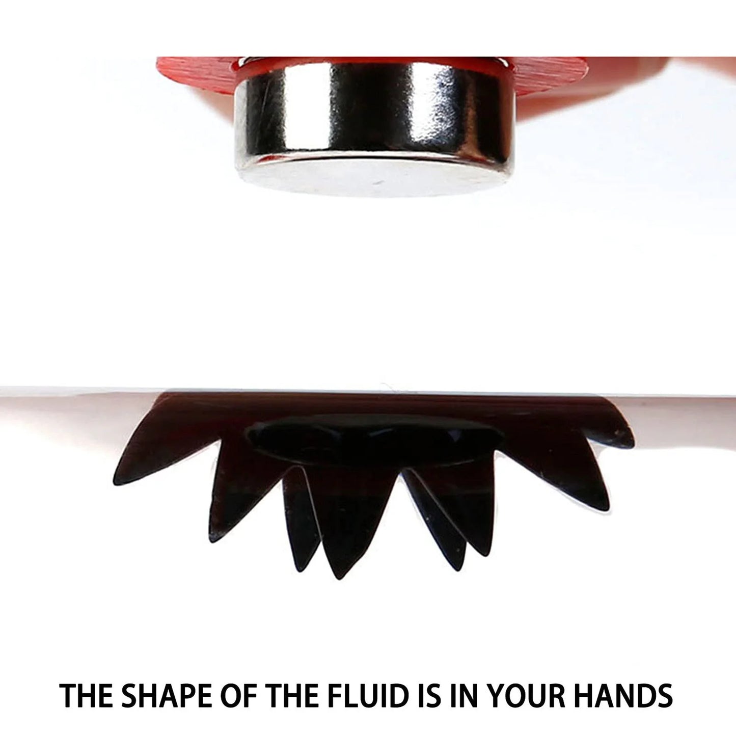 calming magnetic ferrofluid liquid bottle