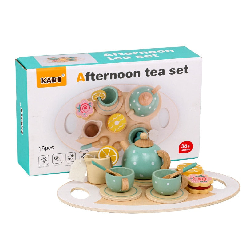 sensory wooden tea party set