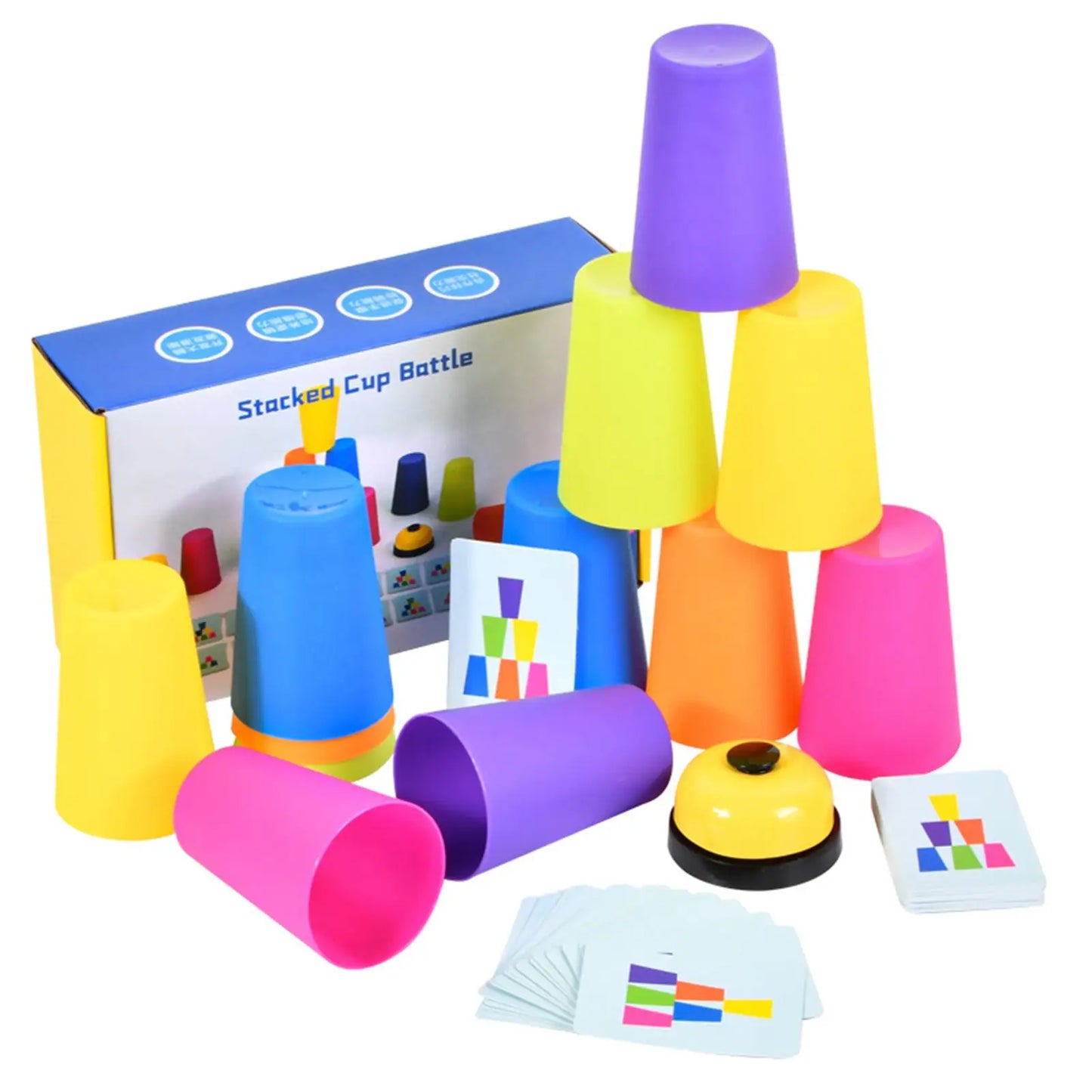 cup stacking interactive game