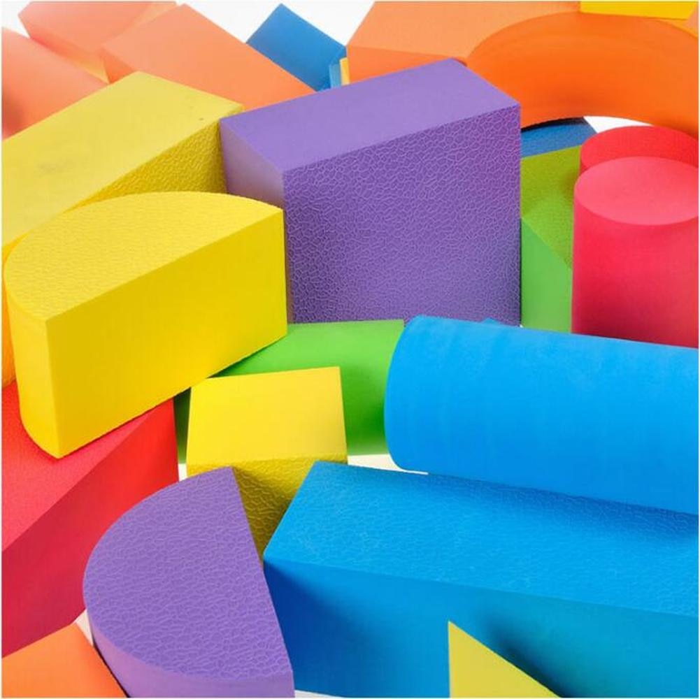 large colorful foam building blocks set