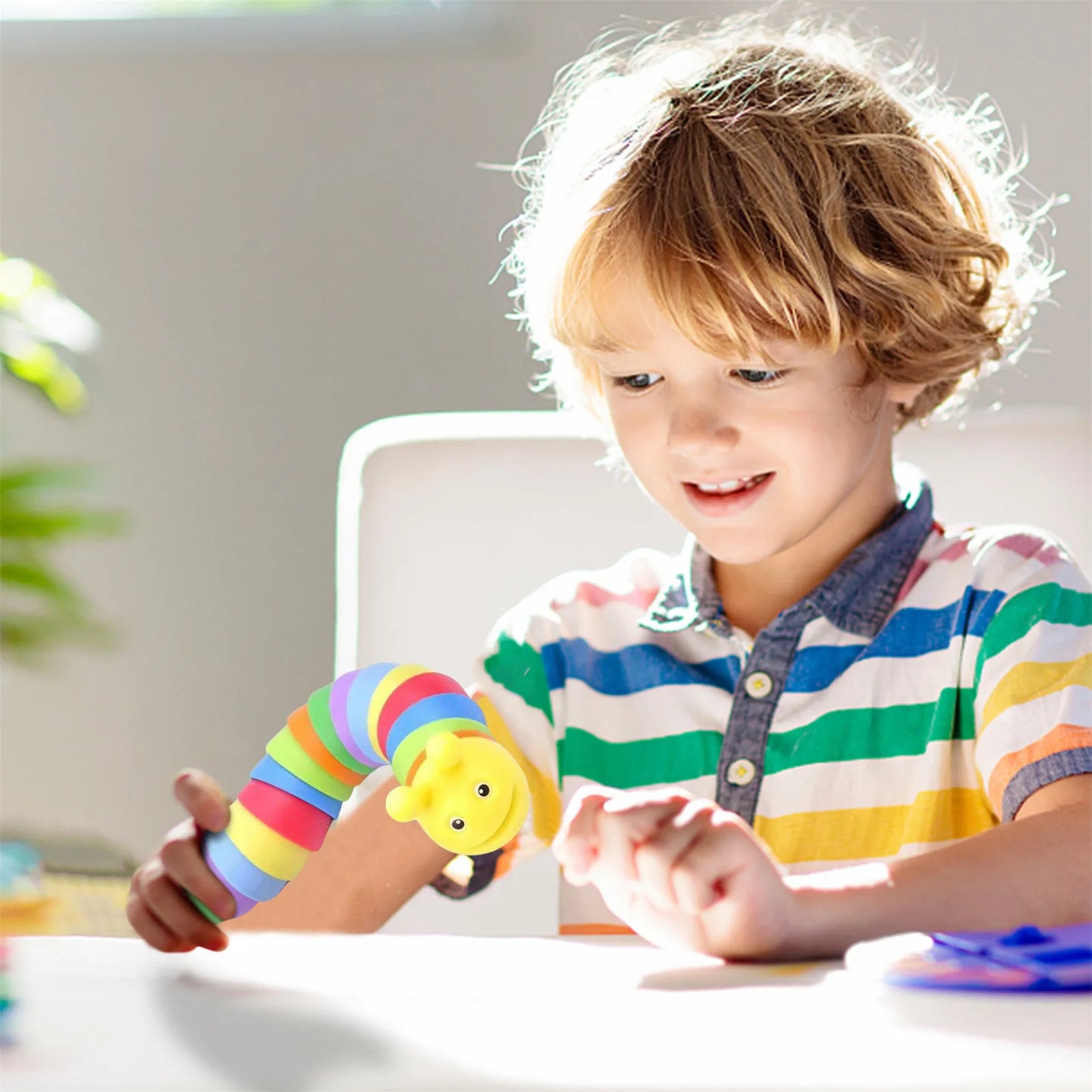 rainbow caterpillar fidget sensory toy