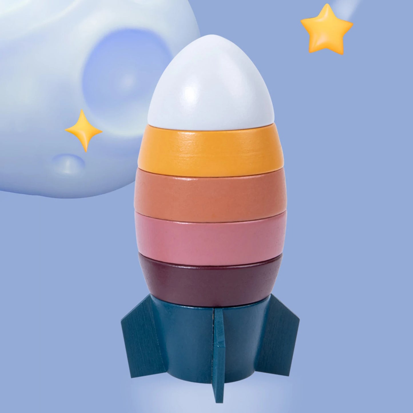 sensory rocket stacking toy