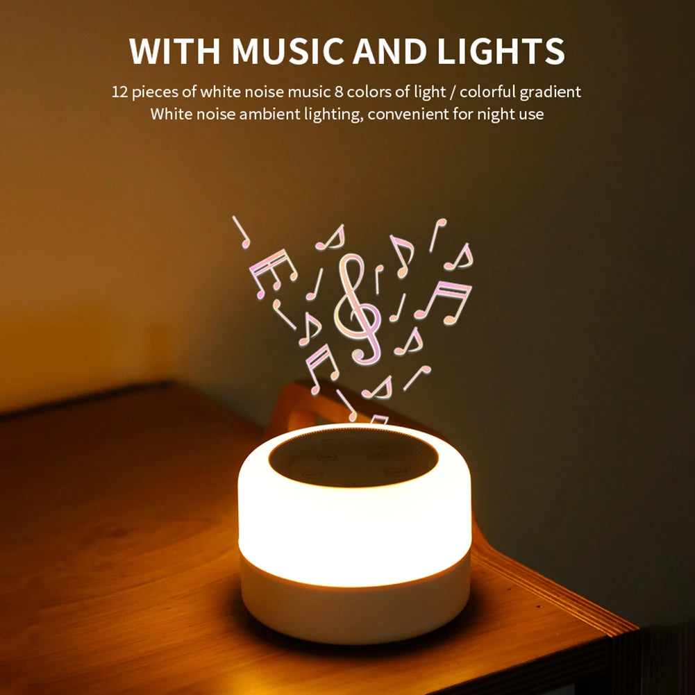 calming white noise and night light machine