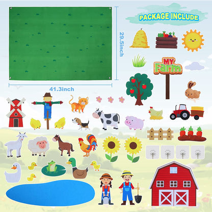 Farm Animals Felt Wall Story Busy Board